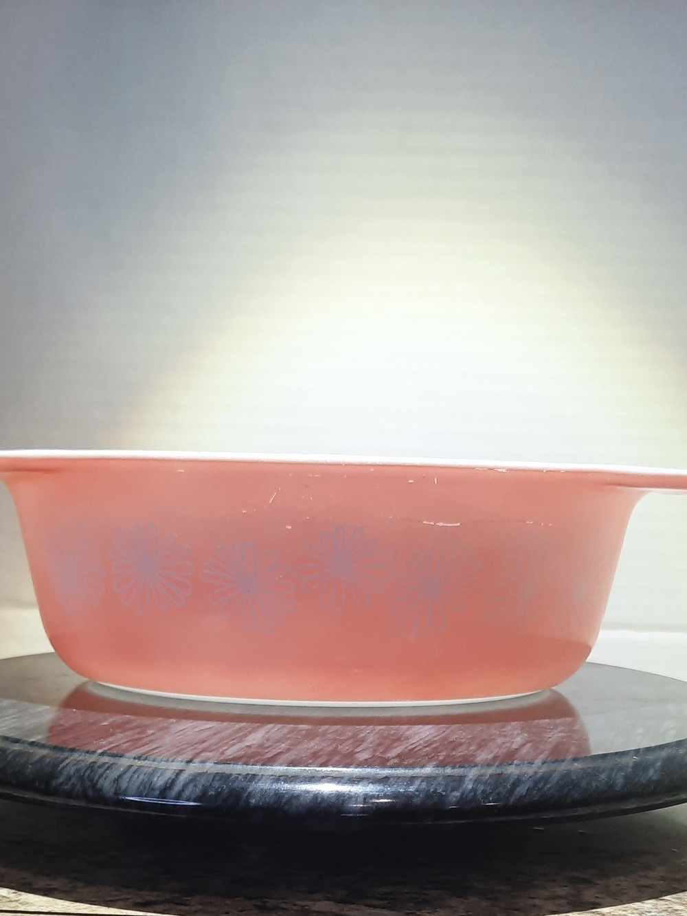 Vintage Pink Daisy 043 Casserole Dish - Picture 4 of 9
